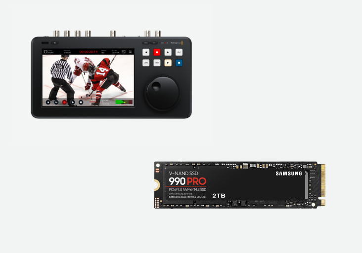 HyperDeck Shuttle 4K Pro + 990 PRO SSD 2TB セットモデル