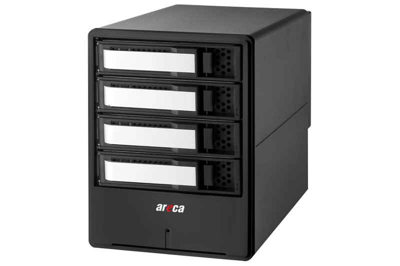 Areca  ARC-8050T3U-4  2.5/3.5インチ SAS/SATA対応 4ベイ 外付RAID ユニット　Thunderbolt3 ＆ USB3.2 Gen2 接続