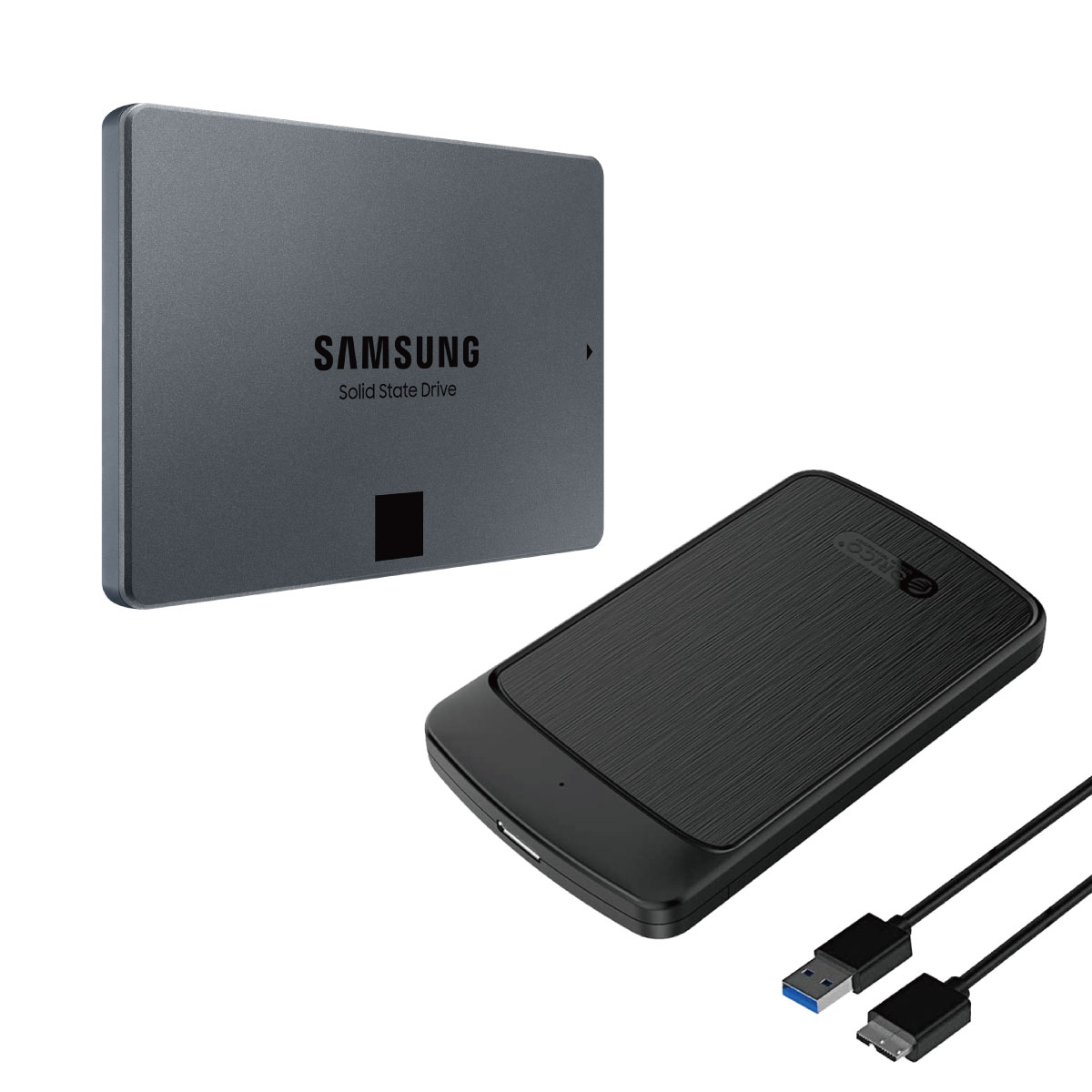 Samsung SATA 2.5" SSD 870 QVO (8TB) 外付けケース付モデル
